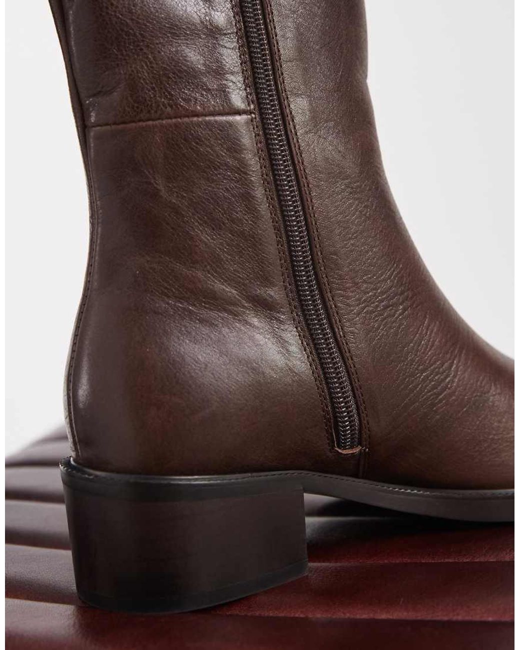 Tony Bianco Brown Jackson Pull On Knee Boots