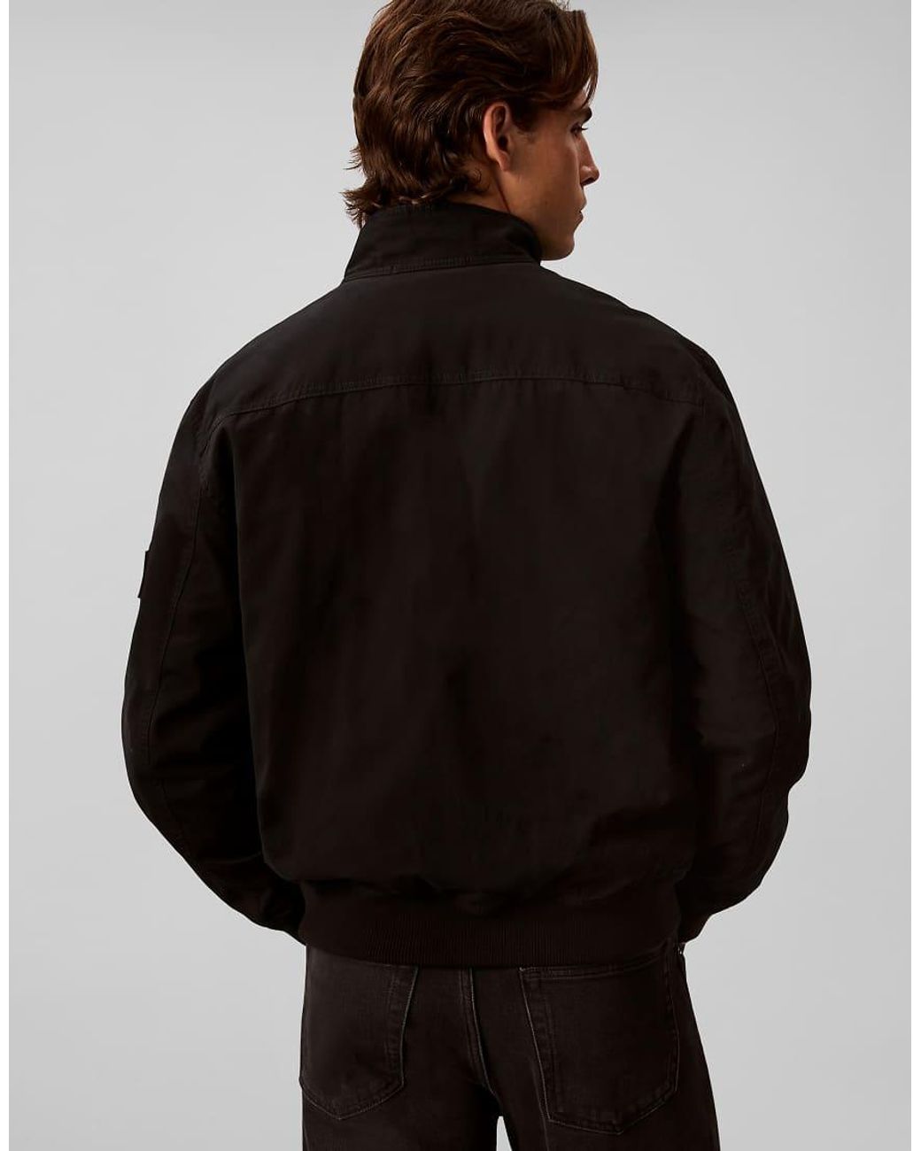 Calvin Klein Black Harrington Jacket for men