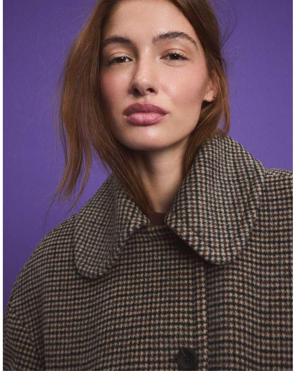 Stradivarius Purple Wool-blend Jacket