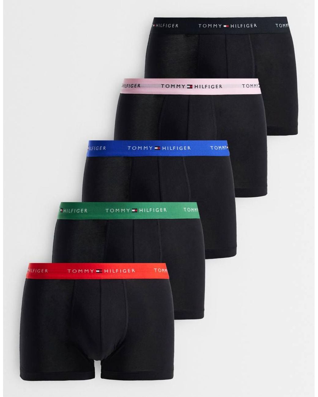 Tommy Hilfiger Black Signature Cotton 5 Pack Briefs for men