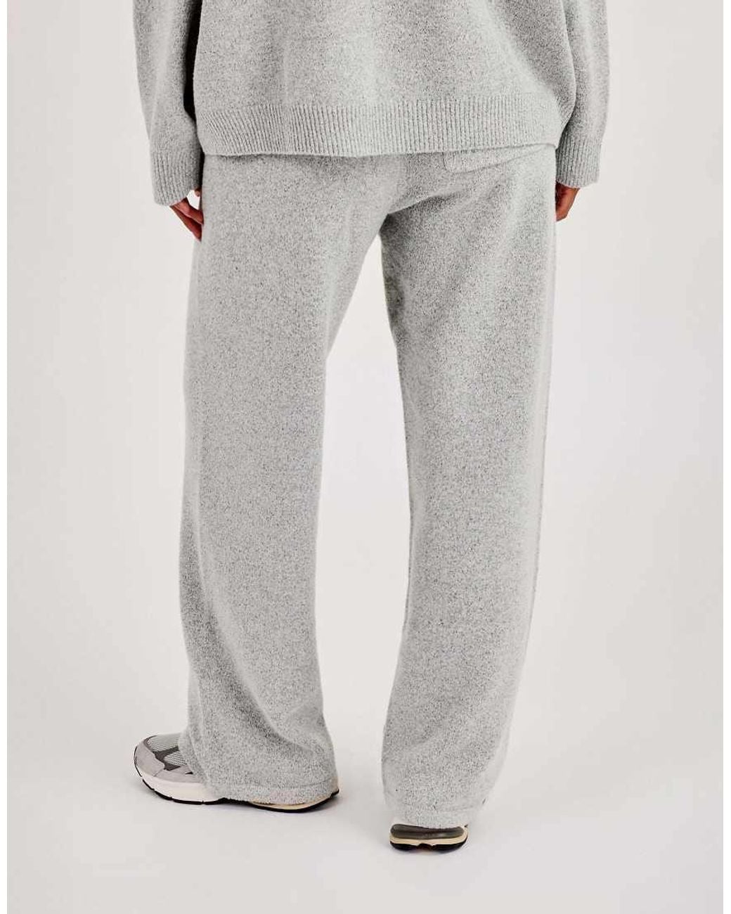 CERNUCCI Gray Knitted Logo Wide Leg Jogger