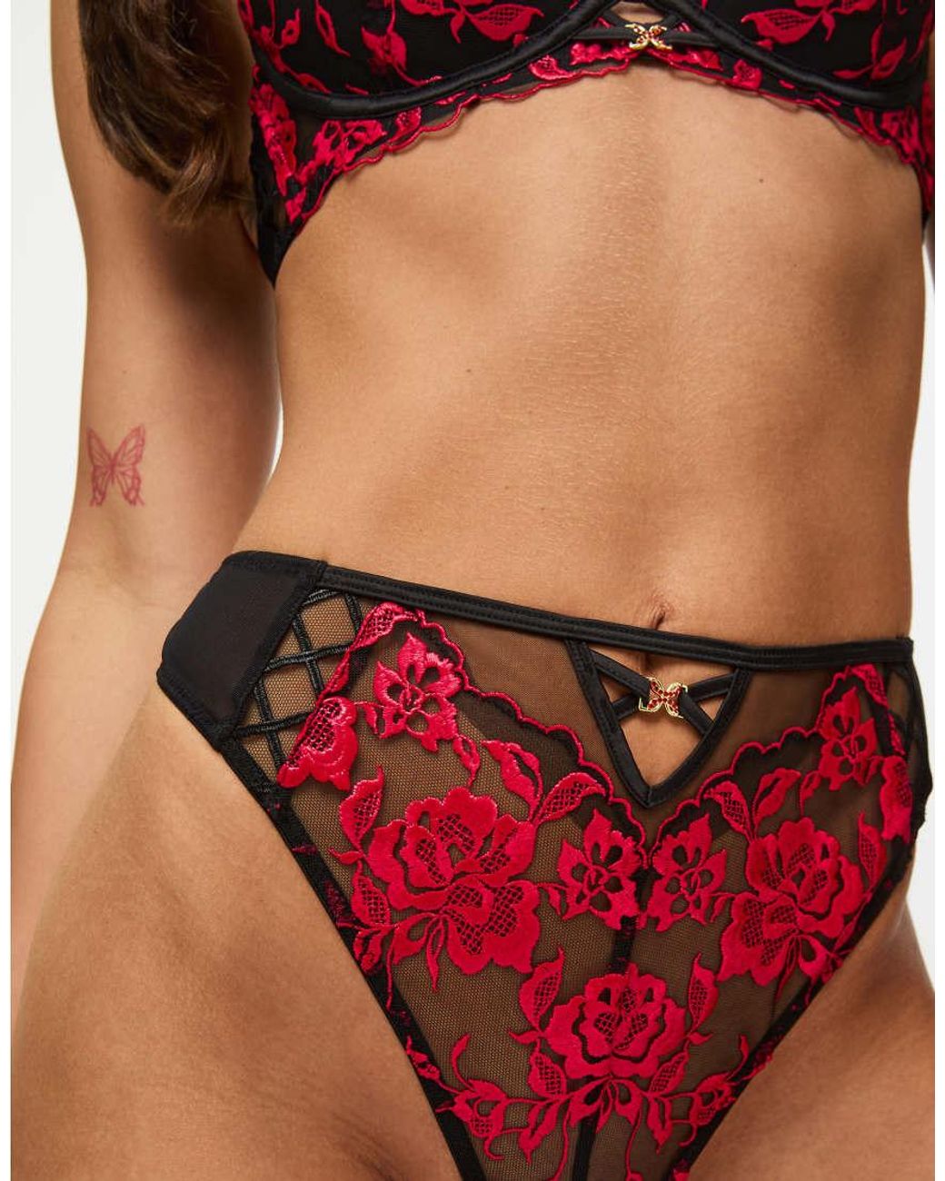 Ann Summers Red Endless Attraction Crotchless Thong