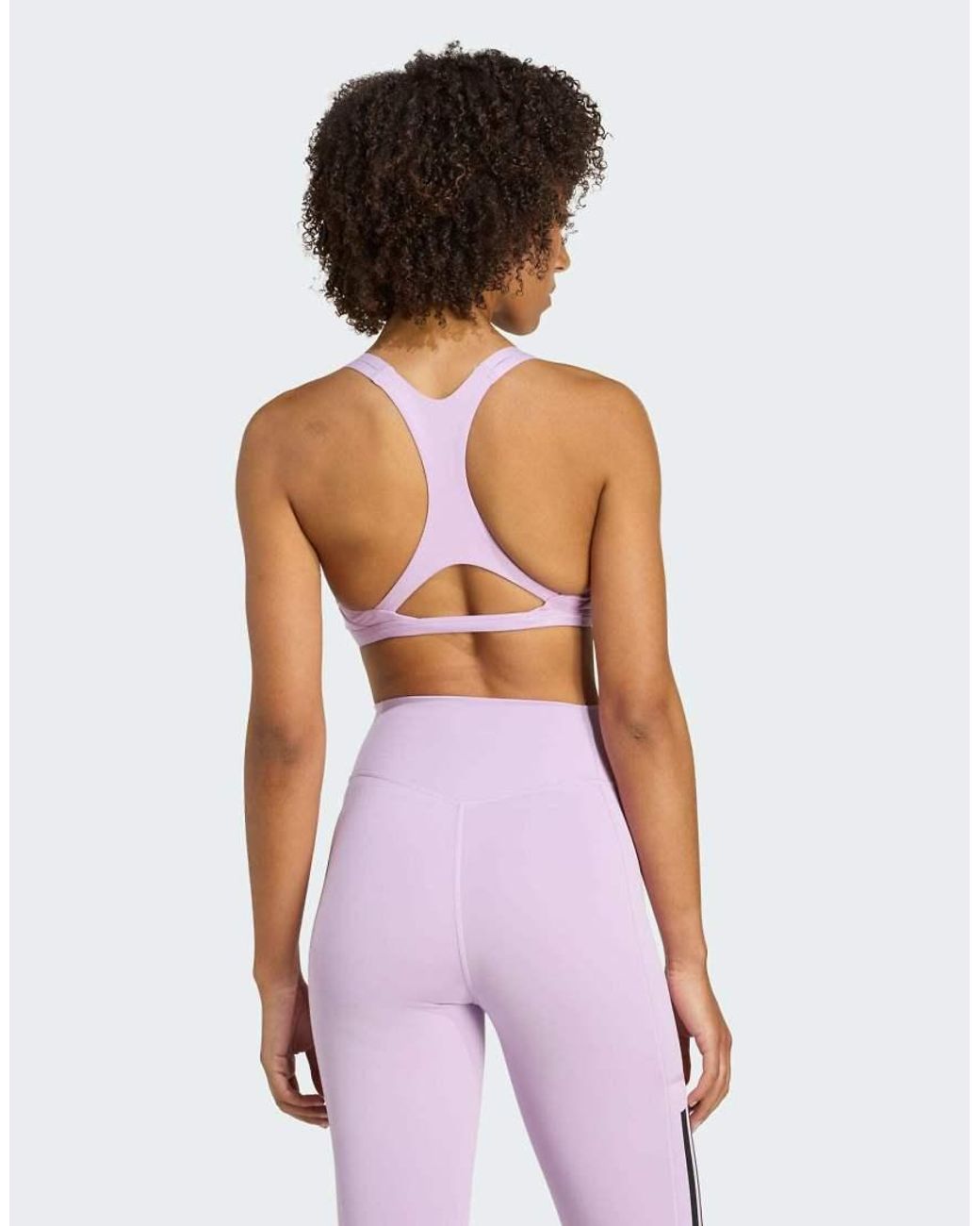 Adidas Originals Purple Adidas Training Aeroimpact Luxe Training Light-Support Bra