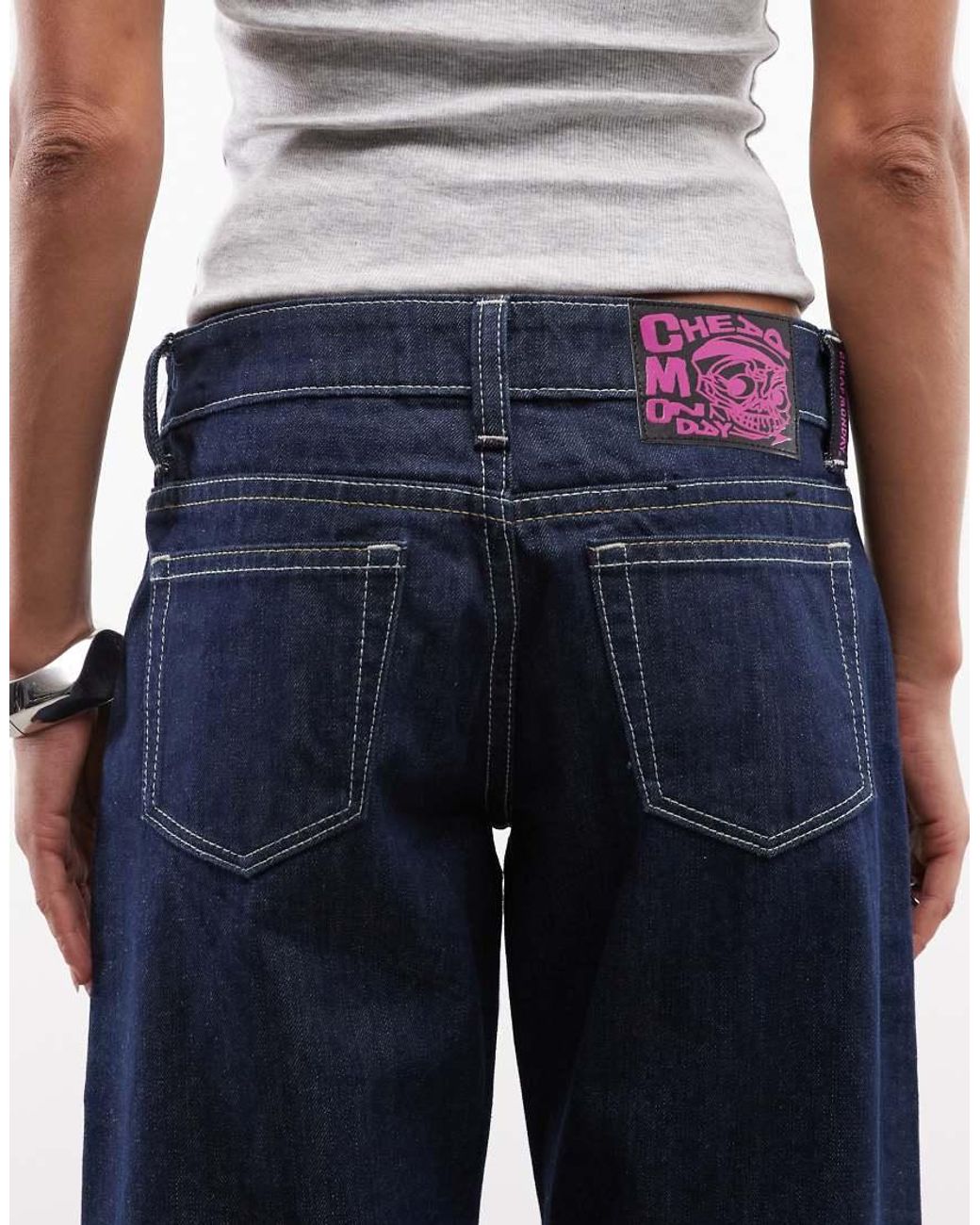 Cheap Monday Blue Messy Loose Fit Denim Jeans