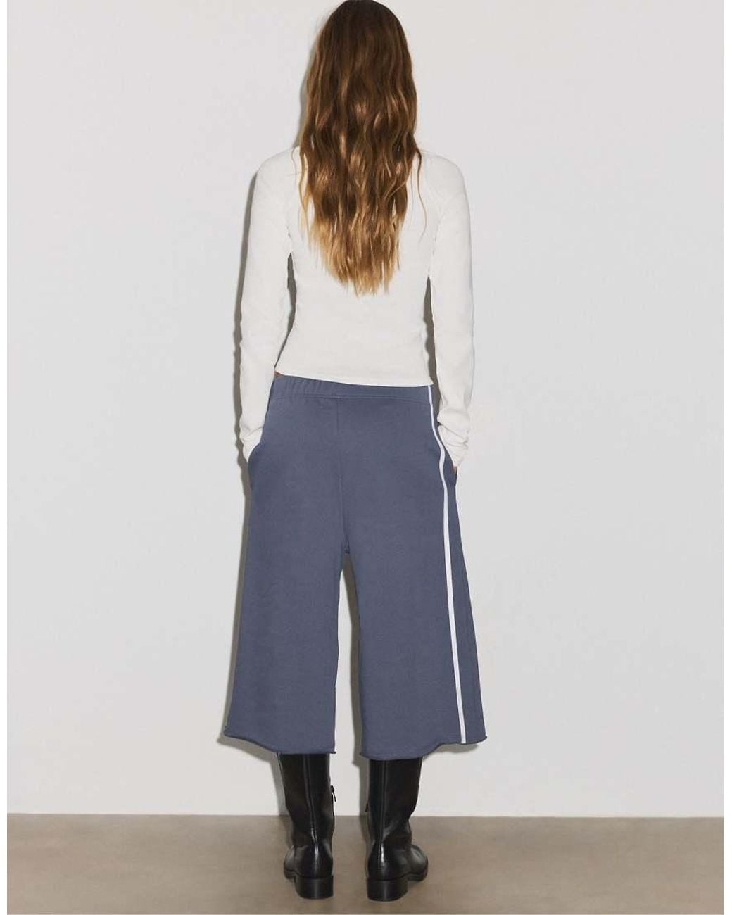 Stradivarius Blue Long Sleeve Henley Top