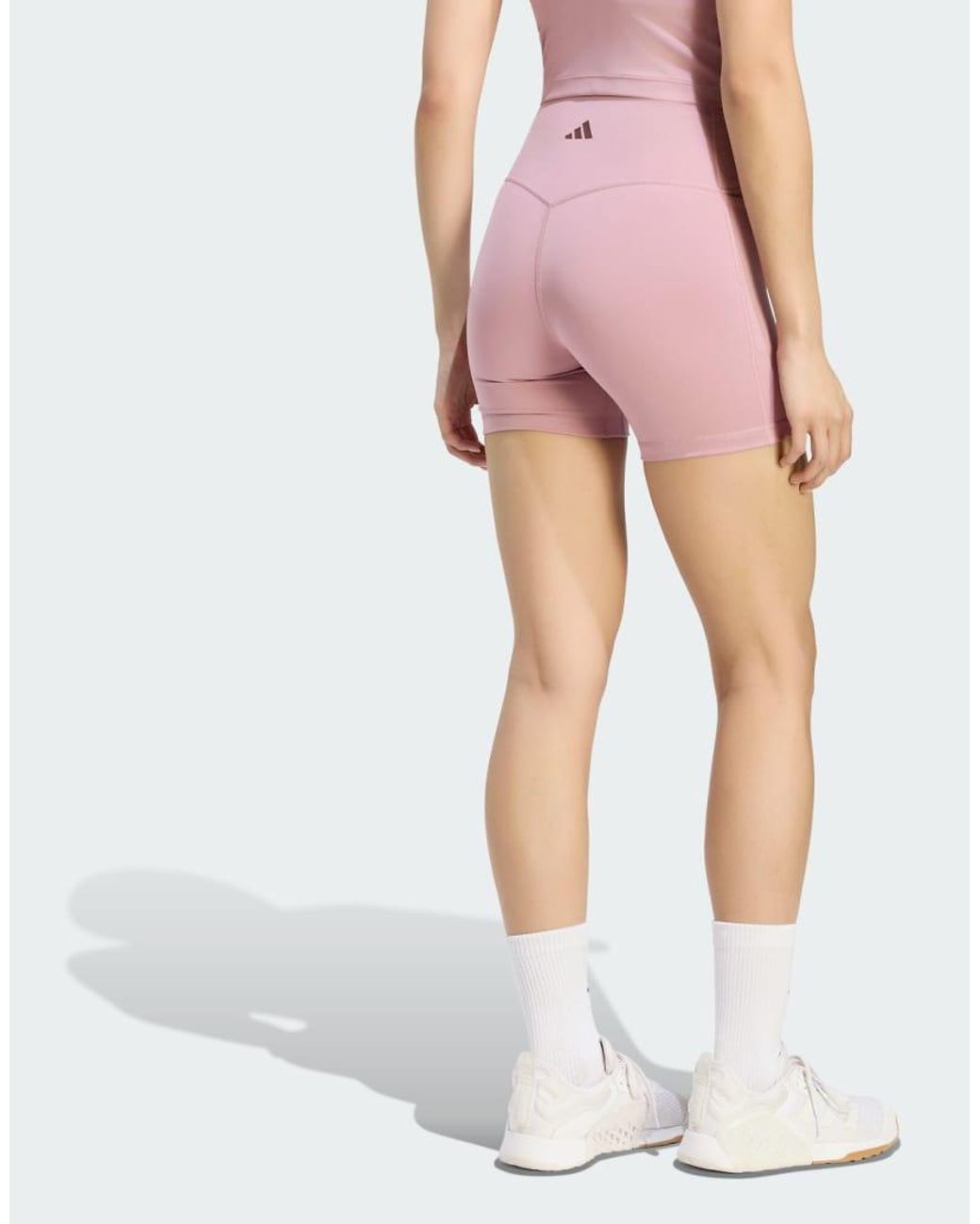 Adidas Originals White 3 Stripes Studio All Me Booty Short leggings