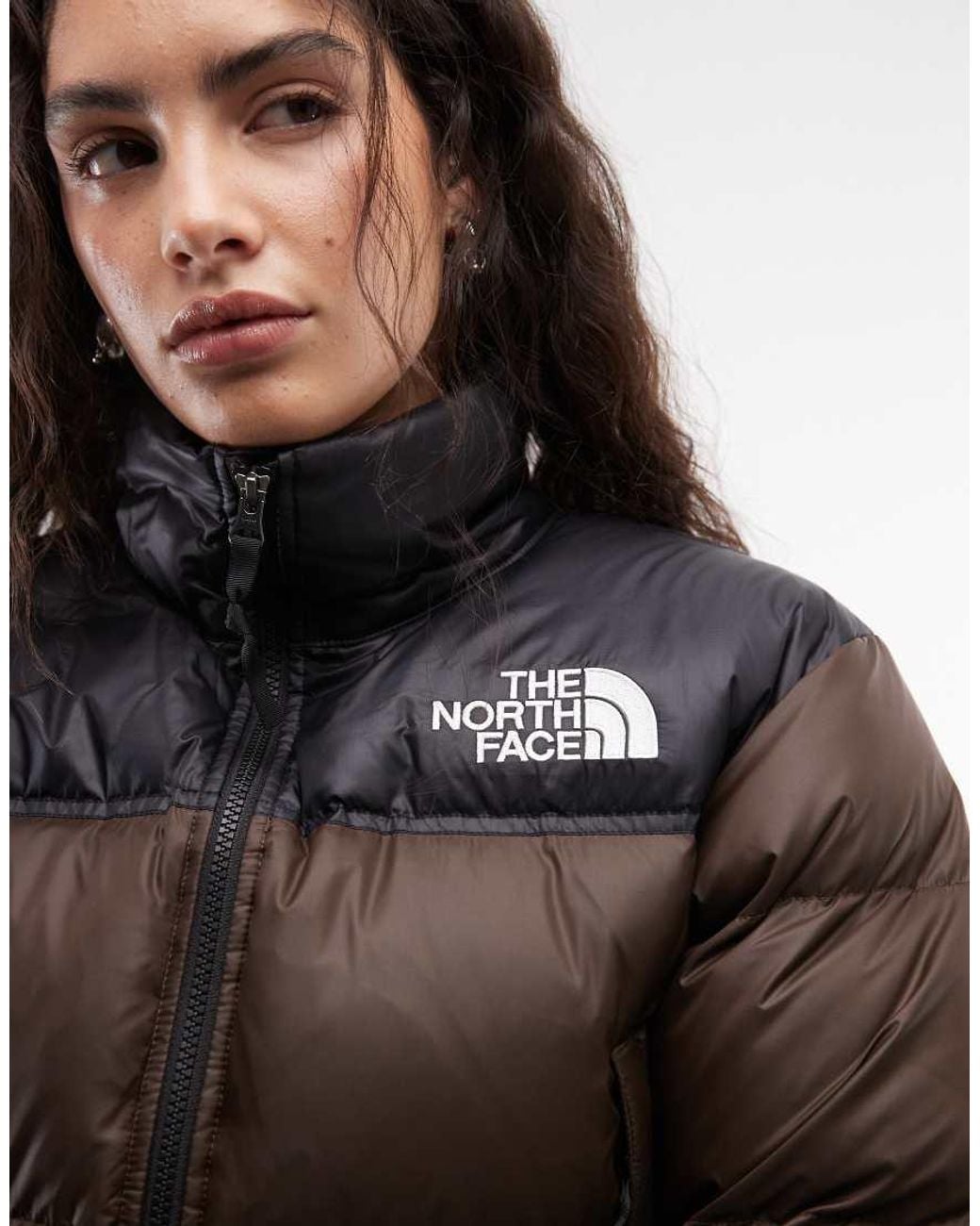 The North Face Gray Nuptse Cropped Jacket