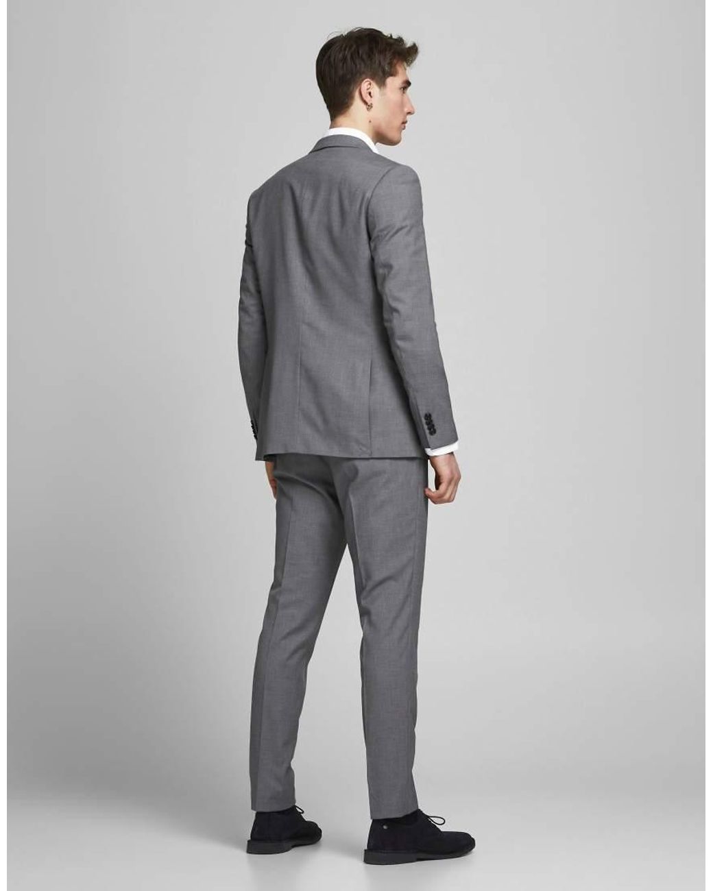 Jack & Jones Gray Franco Slim Fit Suit for men