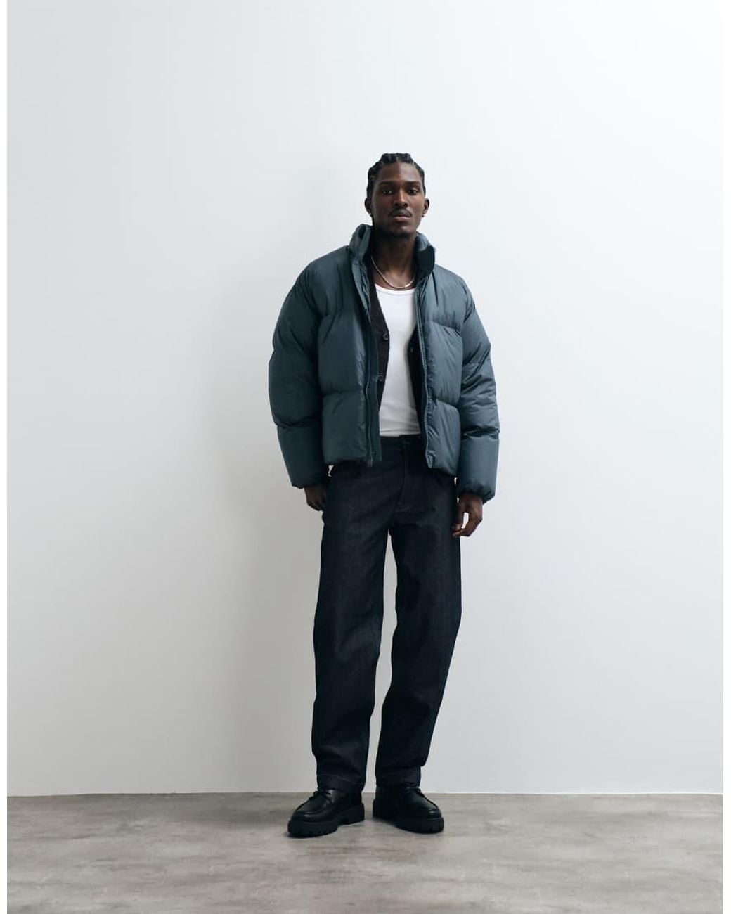 Levi's Blue Aurue Short Puffer Jacket for men