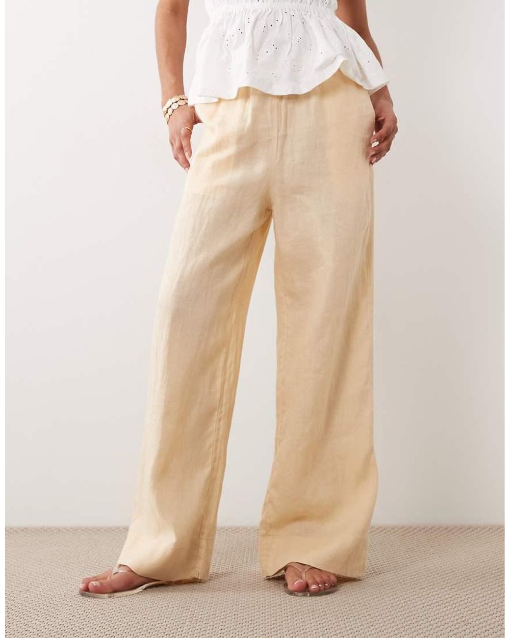 Mango Natural 100% Linen Trouser