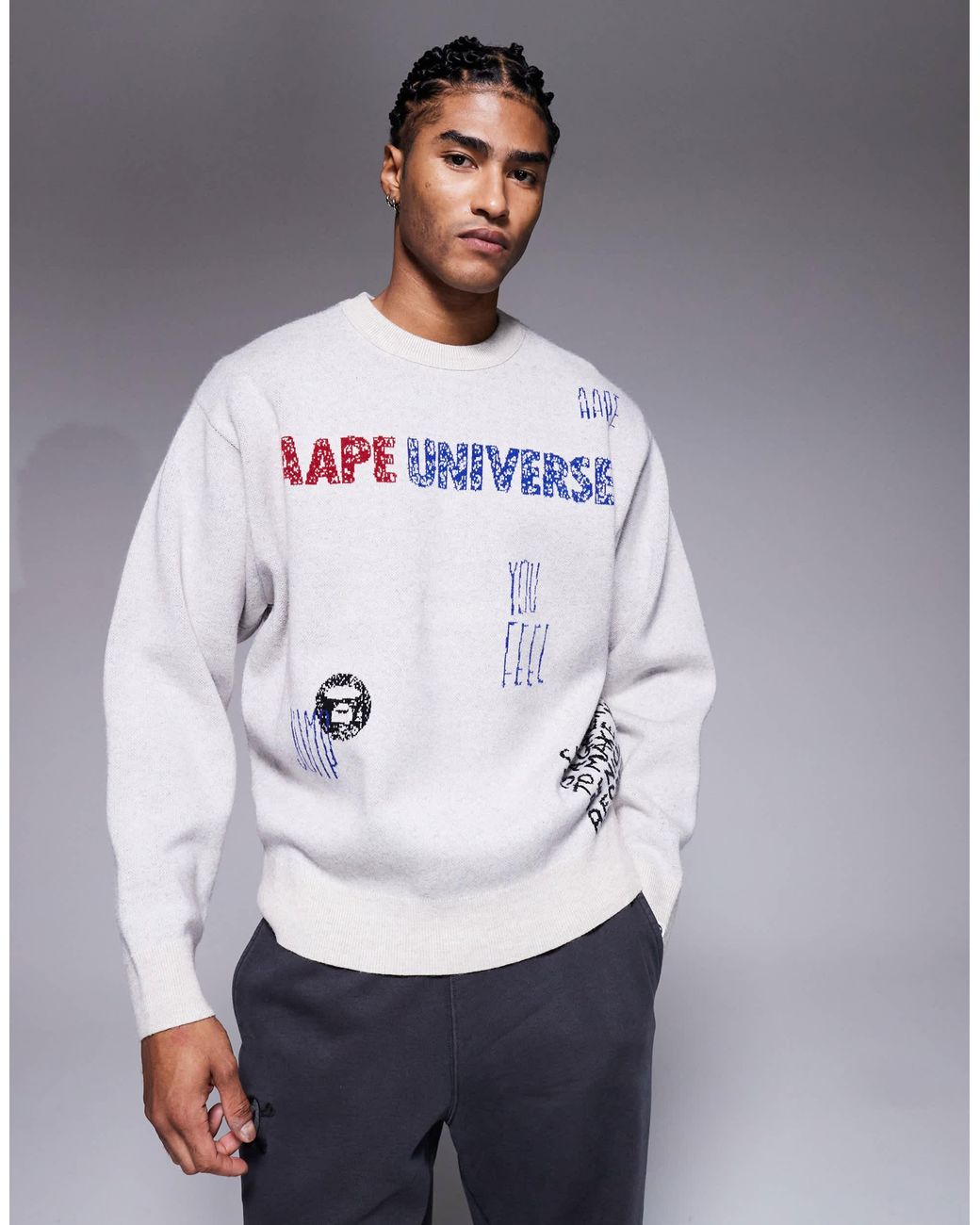 Aape By A Bathing Ape – strickpullover in Gray für Herren