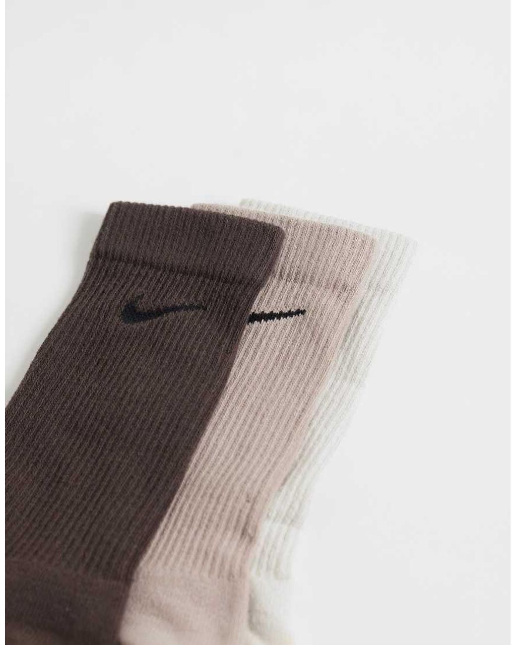 Nike White Everyday Elevate 3 Pack Crew Socks for men