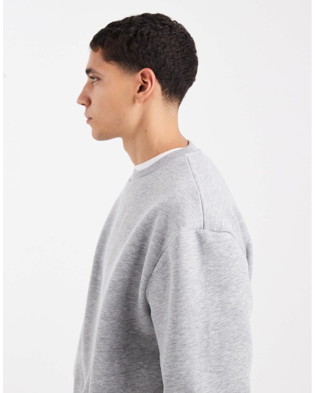 ASOS Gray Essentials Relaxed Fit Sweatshirt for men