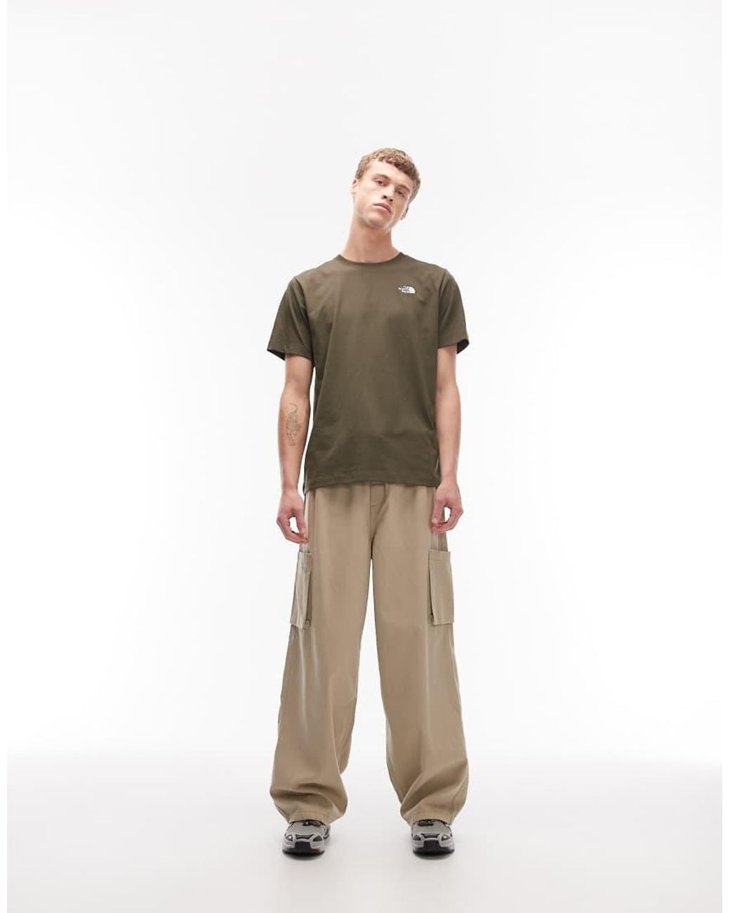 The North Face Gray Evolution Simple Dome Logo T-Shirt for men