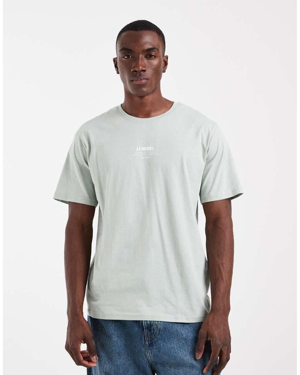 JJ Rebel Brown Oversized T-shirt With Front Logo for men