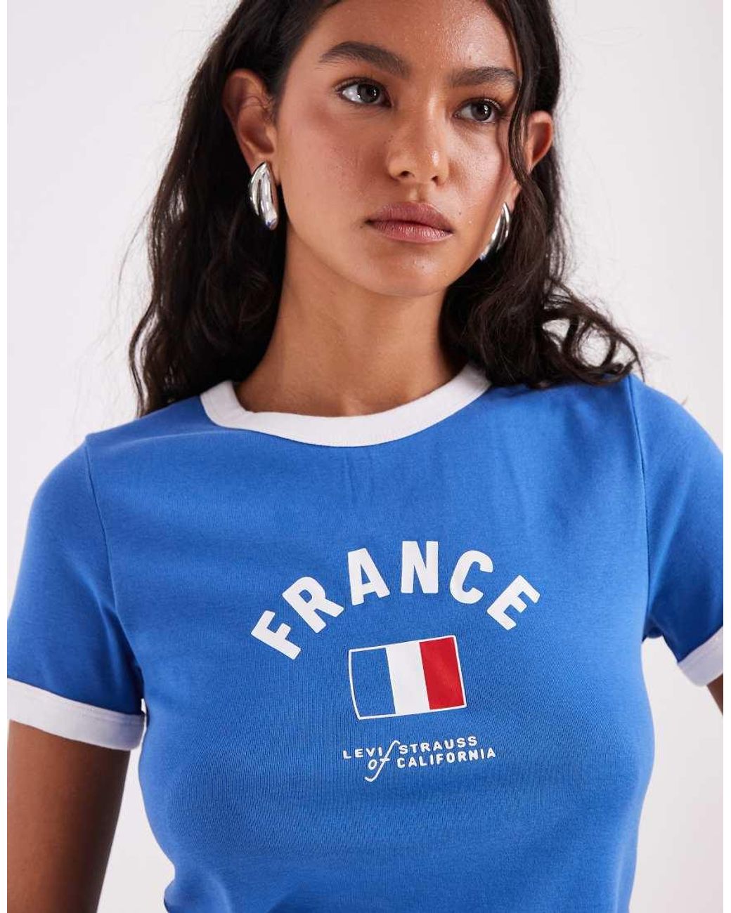 Levi's Blue France Mini Ringer T-Shirt
