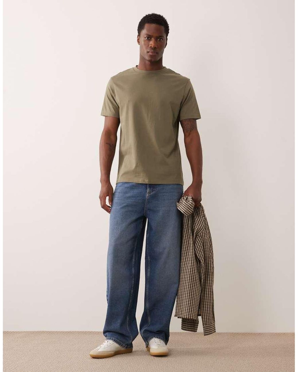 ASOS Natural Essentials 2 Pack Regular Fit T-shirt for men