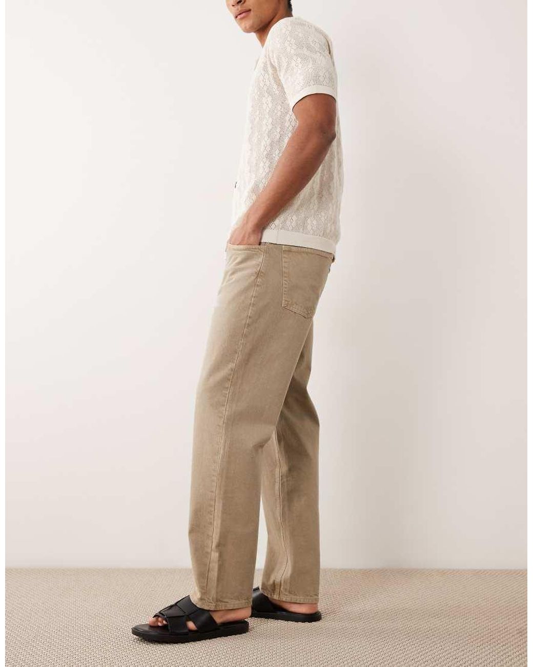 ASOS Natural Straight Jeans for men