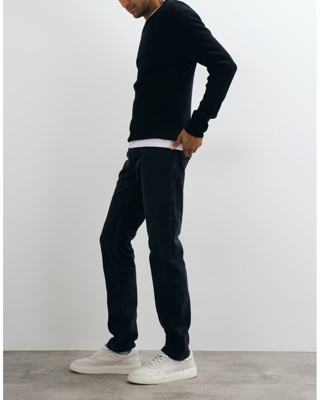 Mango Black Patrick Slim Fit Jean for men