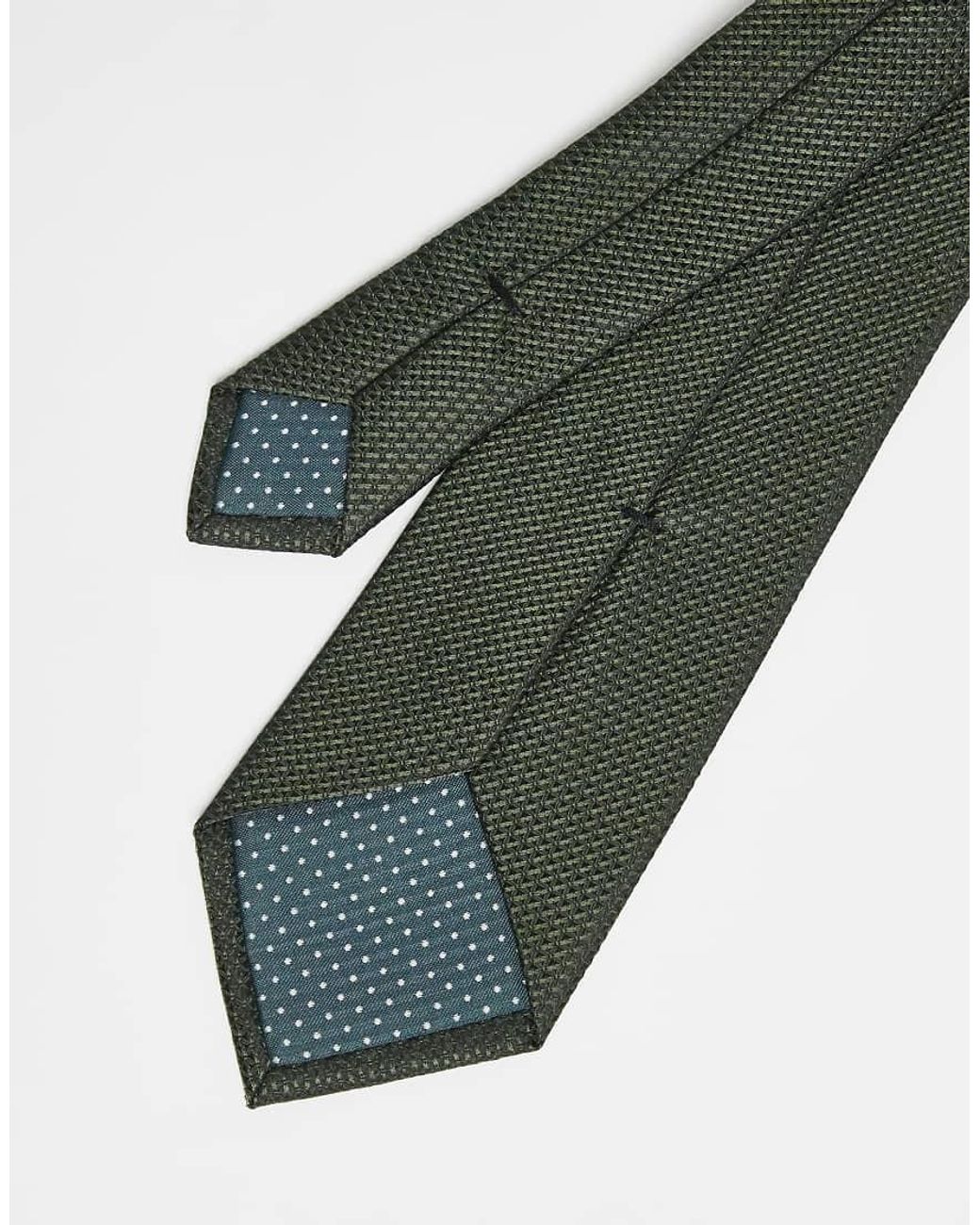 ASOS Green Textured Tie And Pocket Square for men