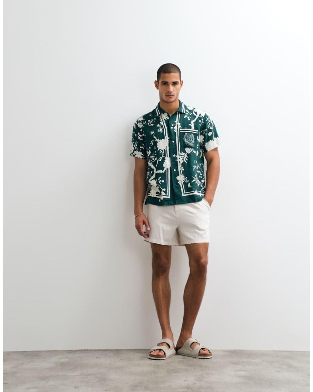 Polo Ralph Lauren Multicolor Wimbledon Capsule Tea House Floral Print Open Collar Shirt for men