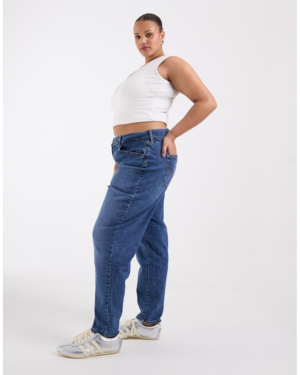 Levi's Blue Plus High Waisted Mom Jean