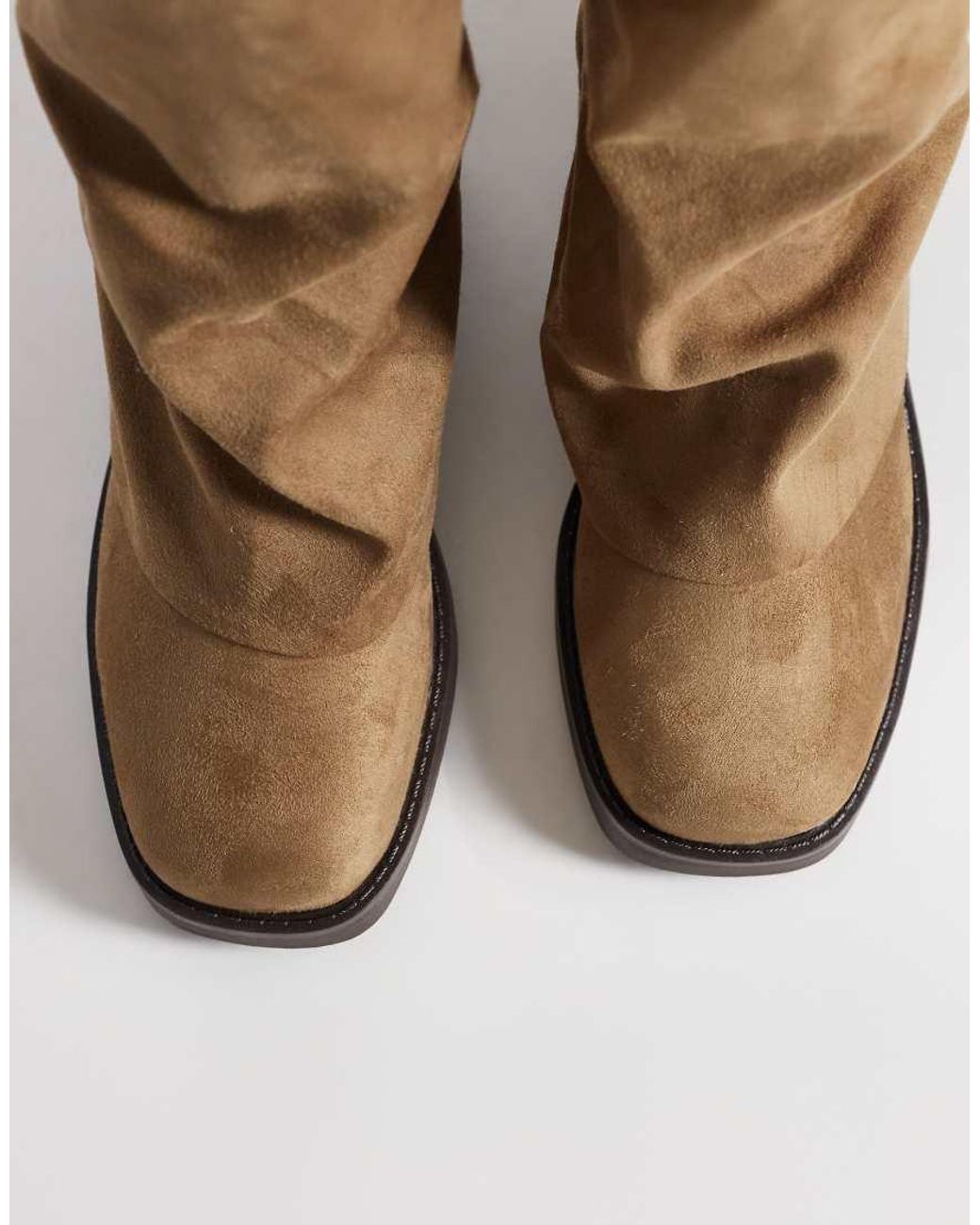 ASOS Natural Curve Carrie Fold Over Slouch Boot