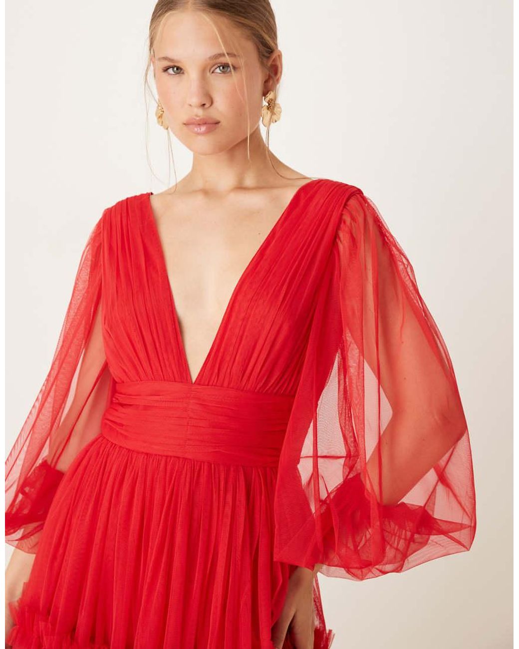 boho red lace dress Vintage 70s Red Lace Up Corset Boho Midi Sundress