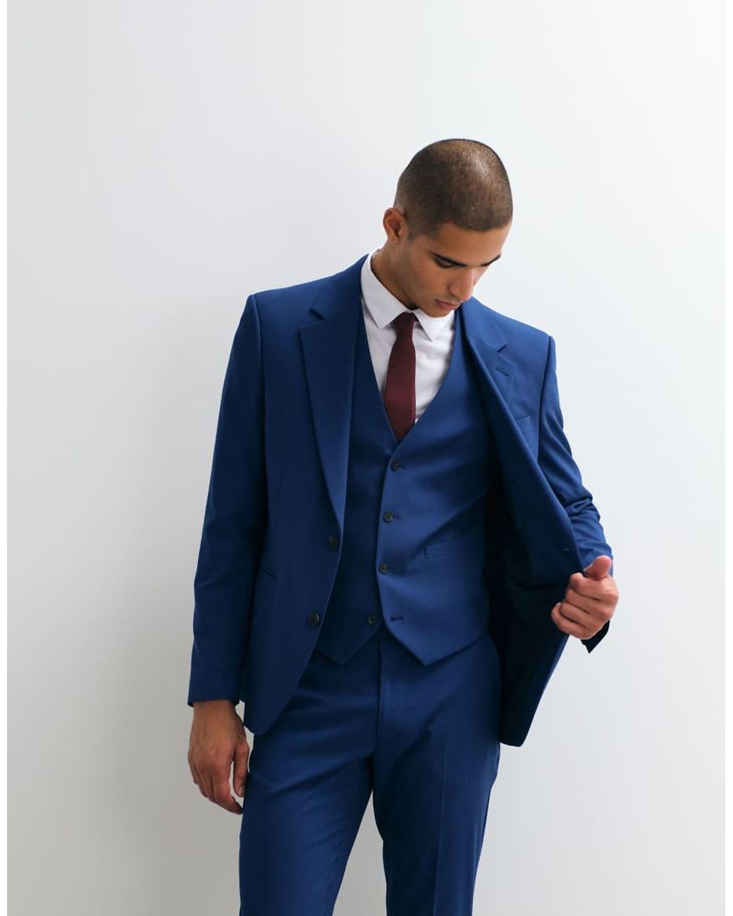 ASOS Blue Slim Suit Blazer for men
