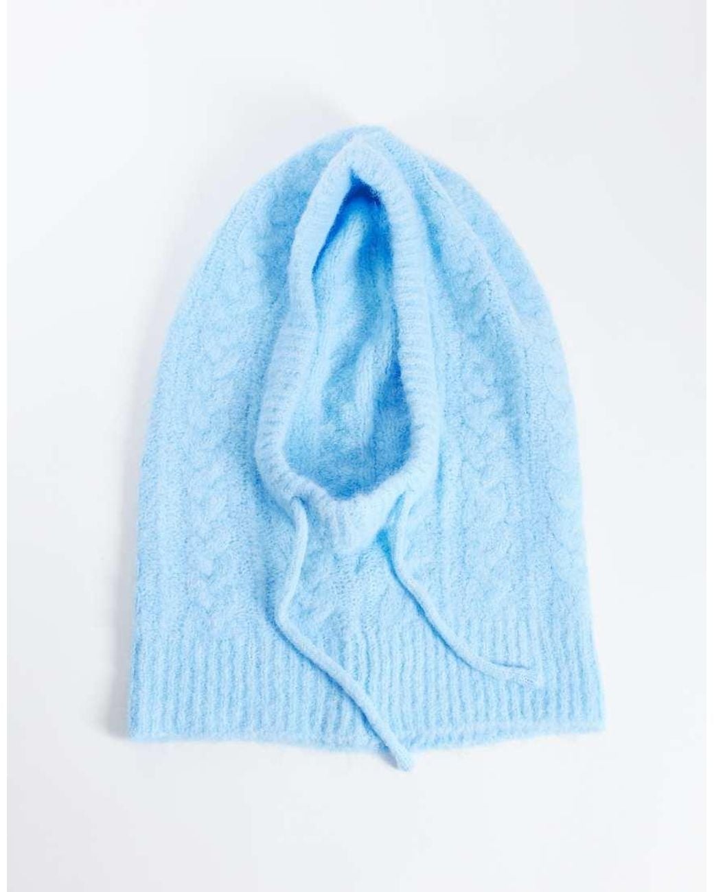 Object Blue Cable Knit Balaclava