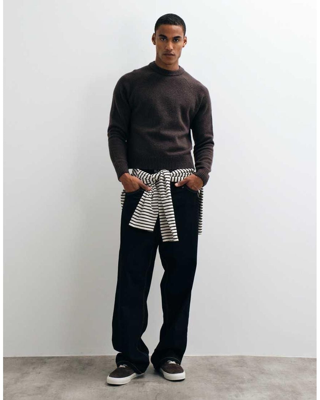 Cotton On Gray Super Soft Boxy Knit for men