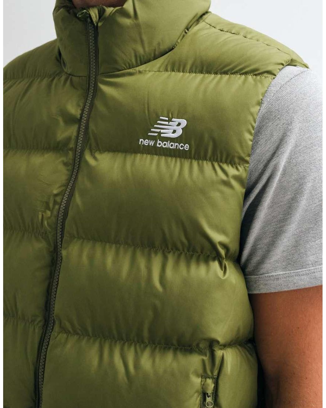 New Balance Green Boston Puffer Vest for men