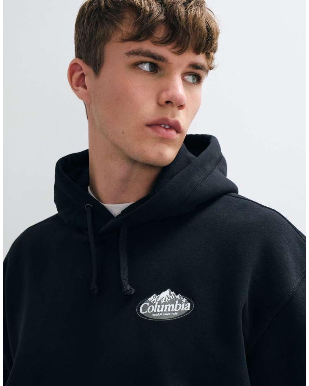 Columbia Black Street Tech Worldwide Heavyweight Hoodie for men