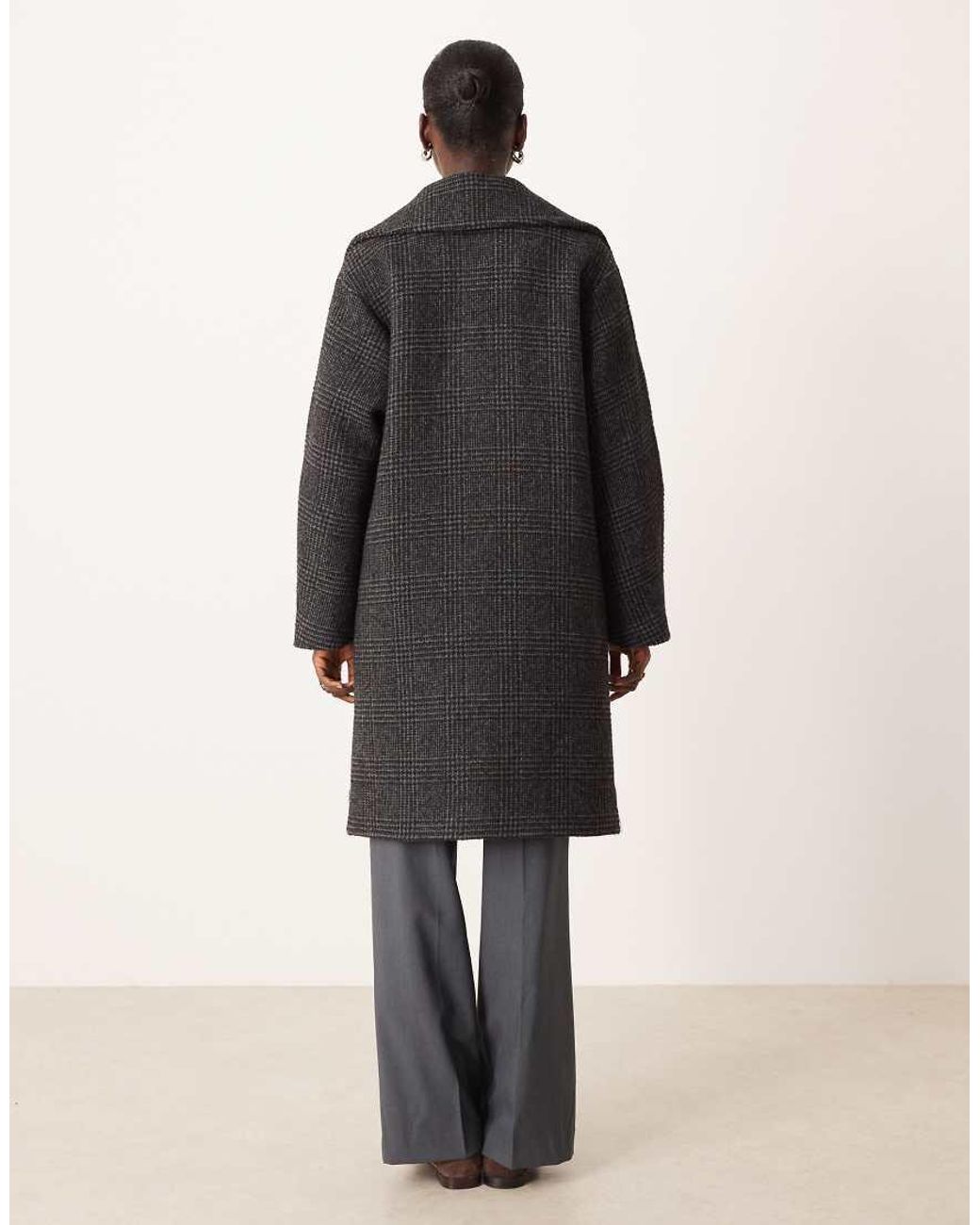 Mango Gray Wool Mix Tailored Coat