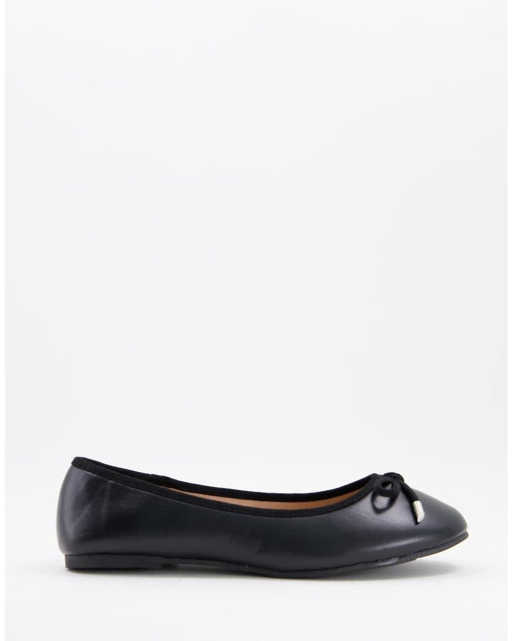 Yours Black Wide Fit Ballerina Shoe