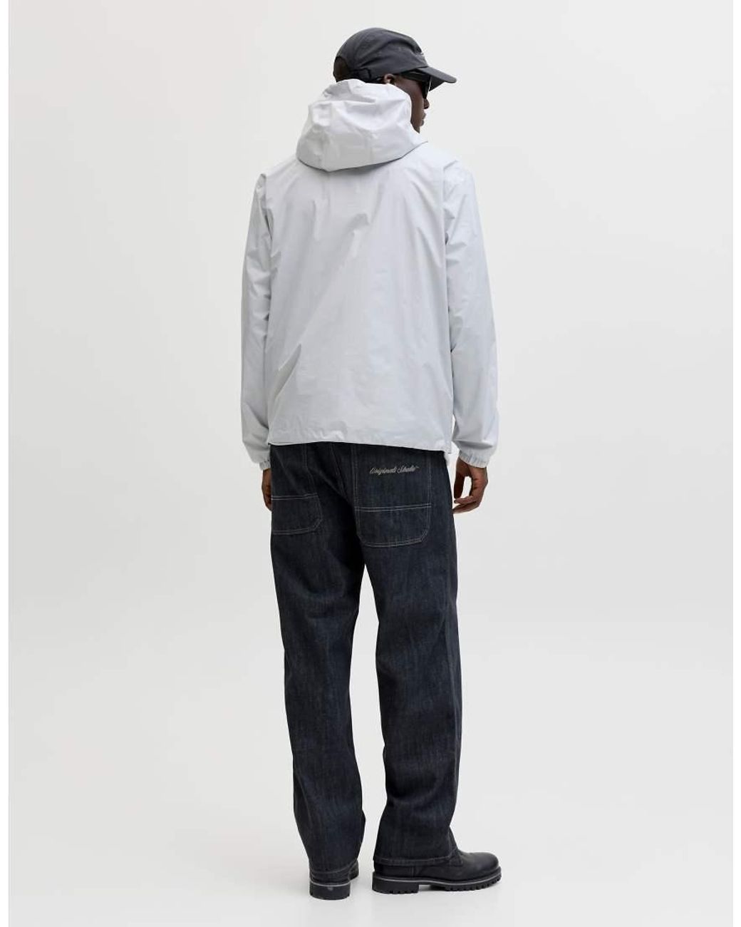 Jack & Jones Gray Rain Jacket for men