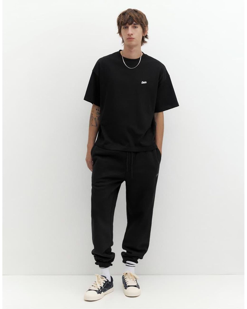 Pull&Bear Black Stwd joggers for men