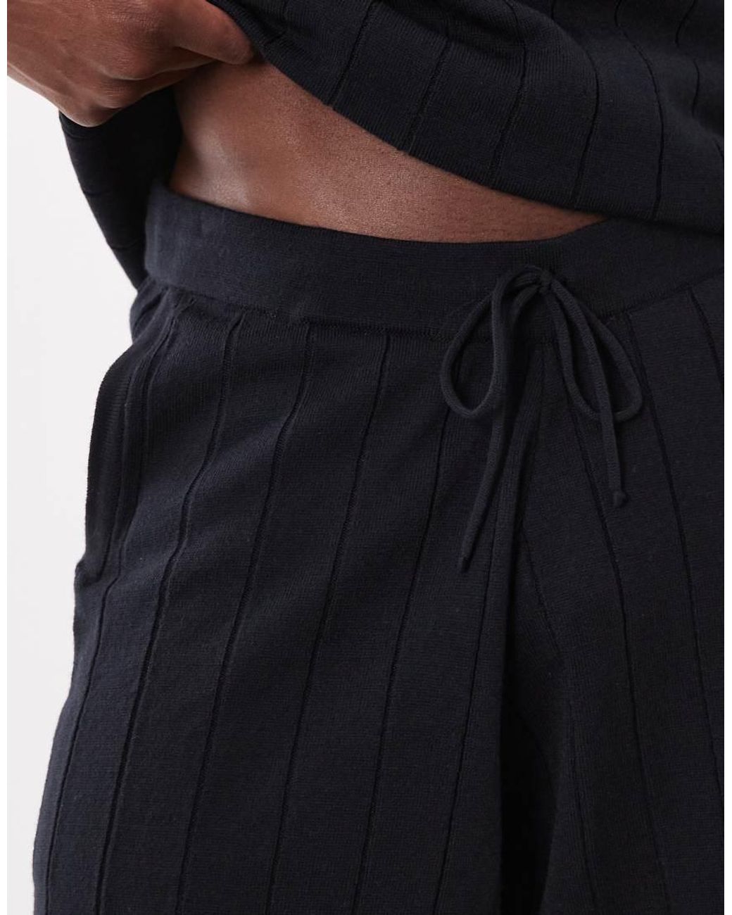 ASOS Blue Knit Wide Rib Shorts for men