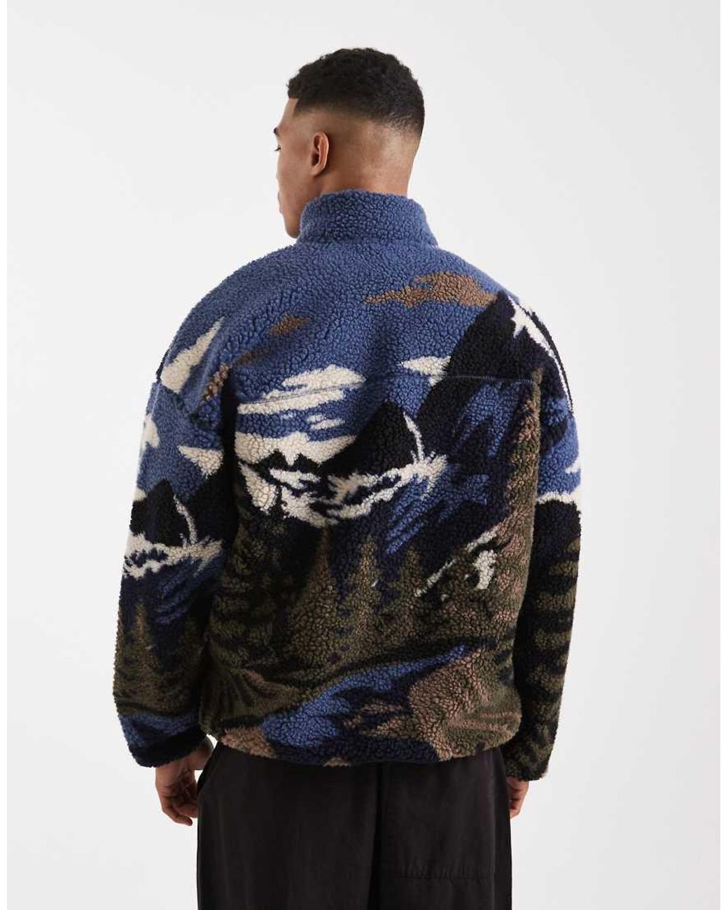 Only & Sons Blue Scene Print Fleece for men