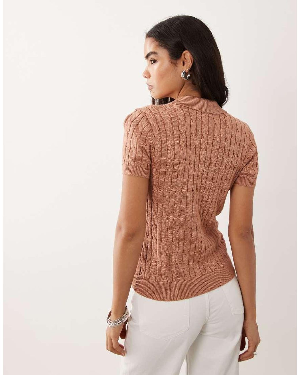 Ralph Lauren Pink Fine Knit Polo Top