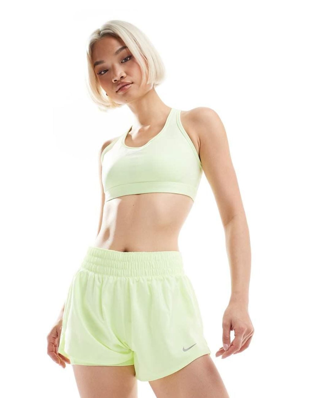 Nike Green Nike One Training Dri-fit Mid Rise 3 Inch 2