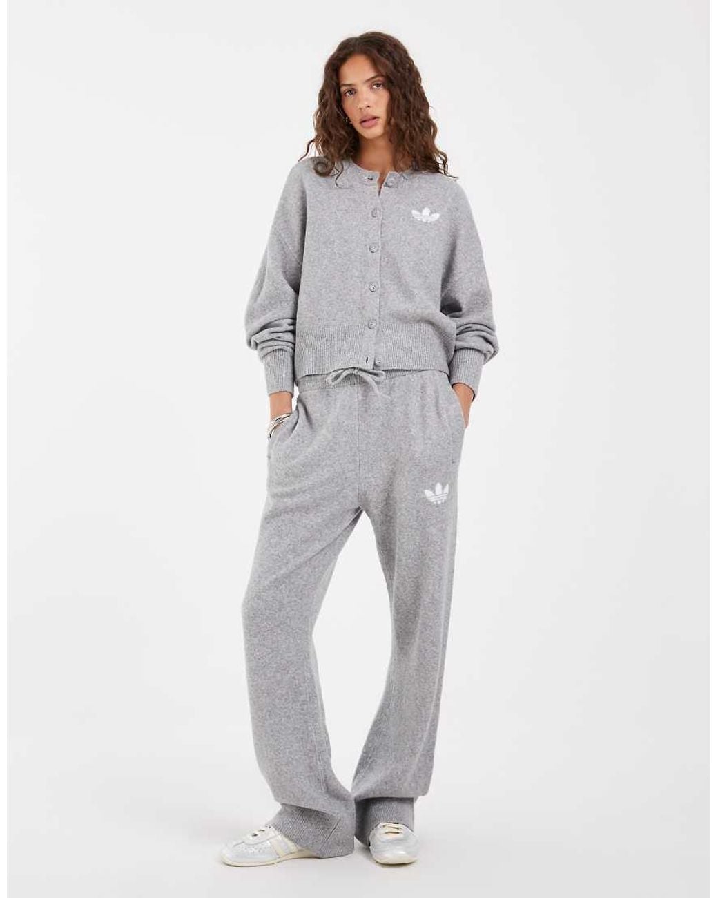 Adidas Originals Gray Knit Cardigan