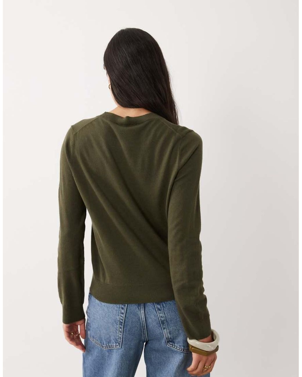 Mango Brown Round Neck Lightweight Jumper