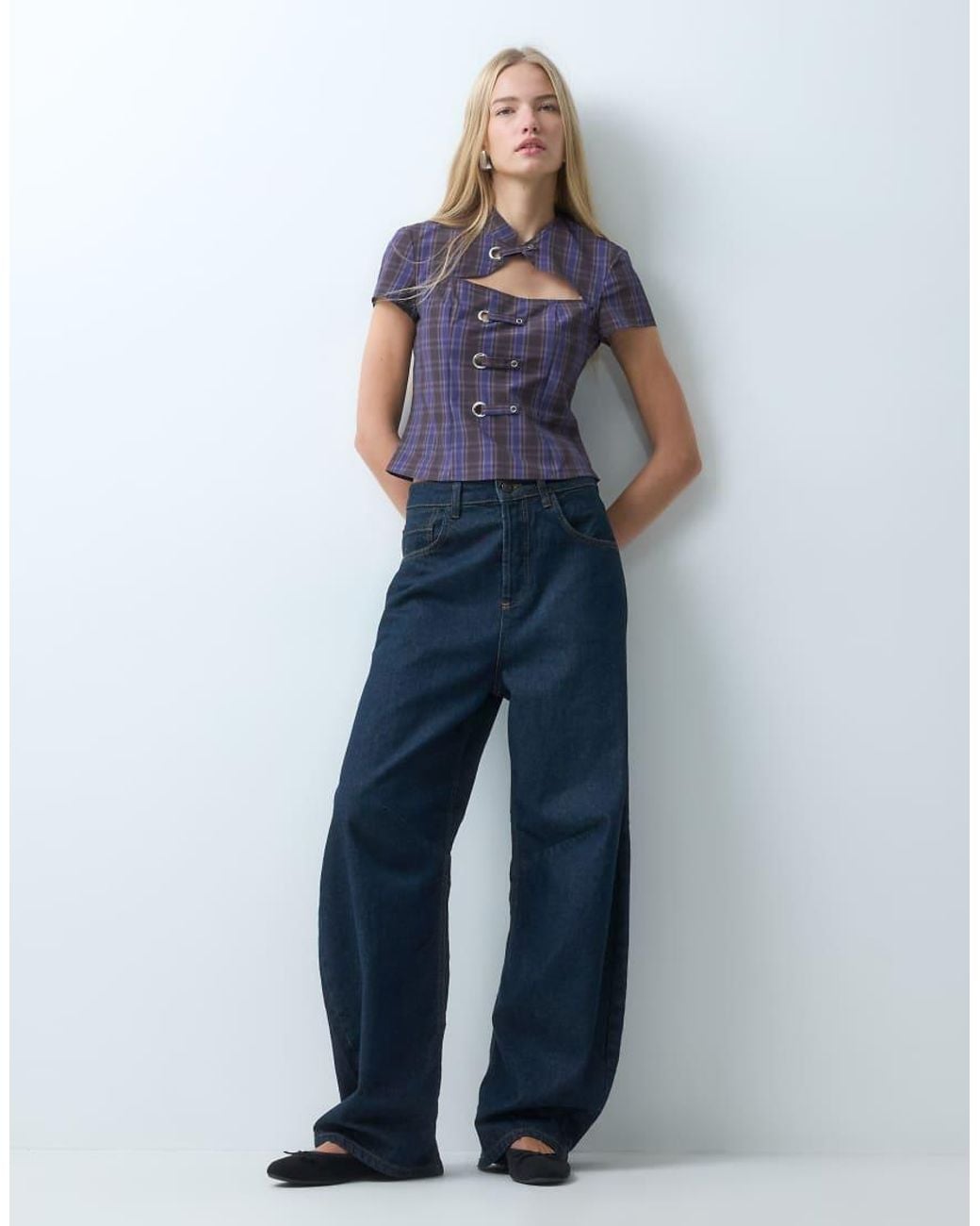 laagam Blue Azura Quared Top