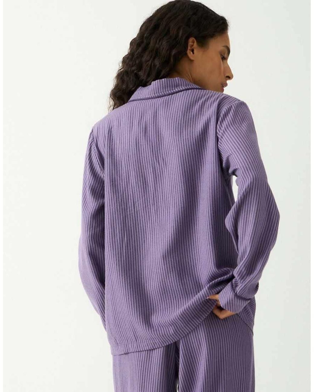 Stripe & Stare Purple Pyjama Top