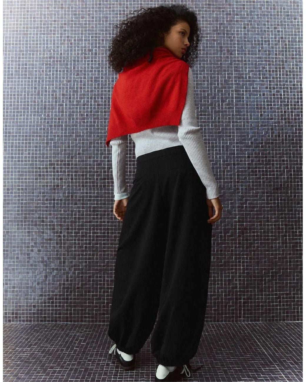 Bershka Black Tall Bloomer Trousers