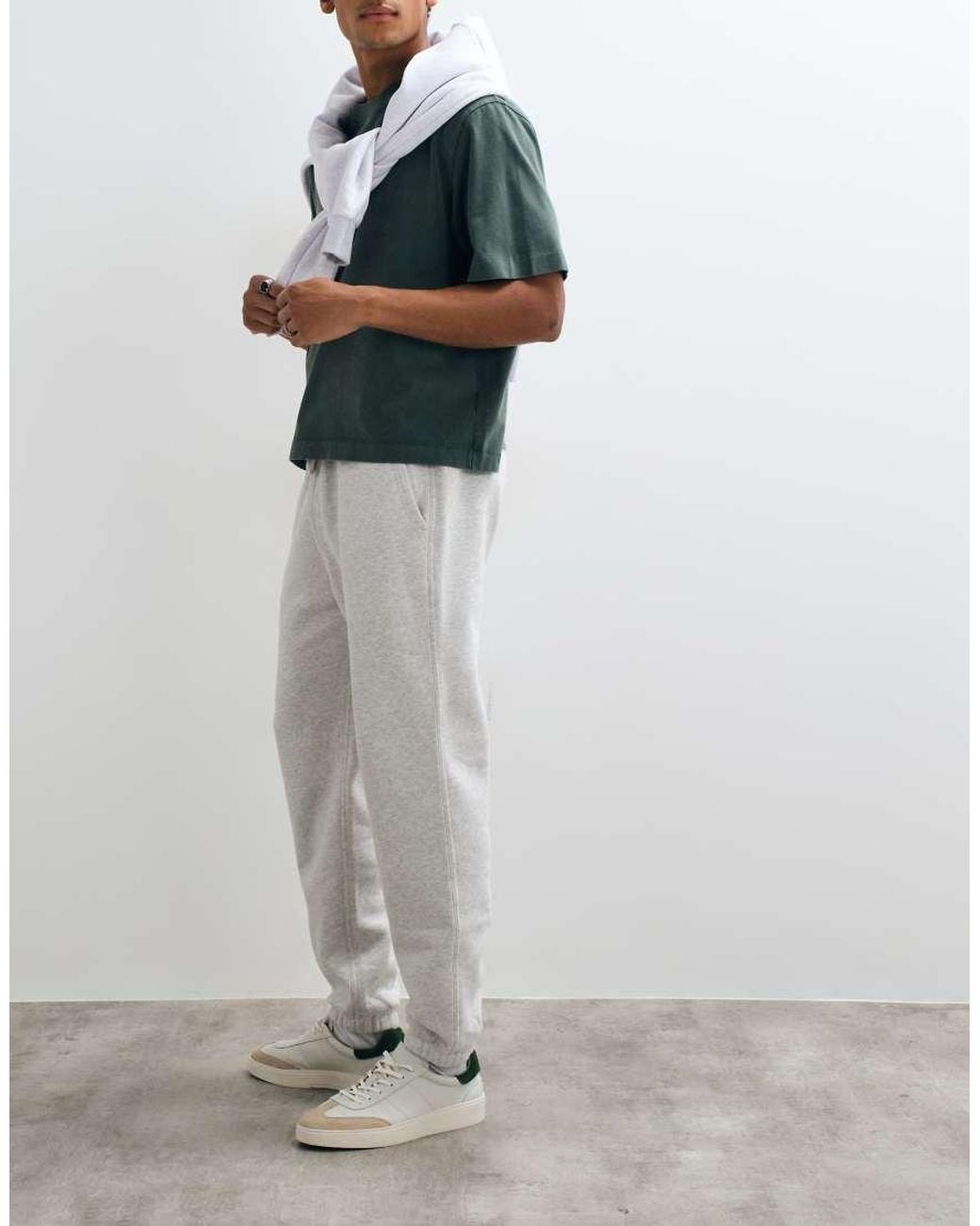 Abercrombie & Fitch Gray Essential Cuffed Joggers for men