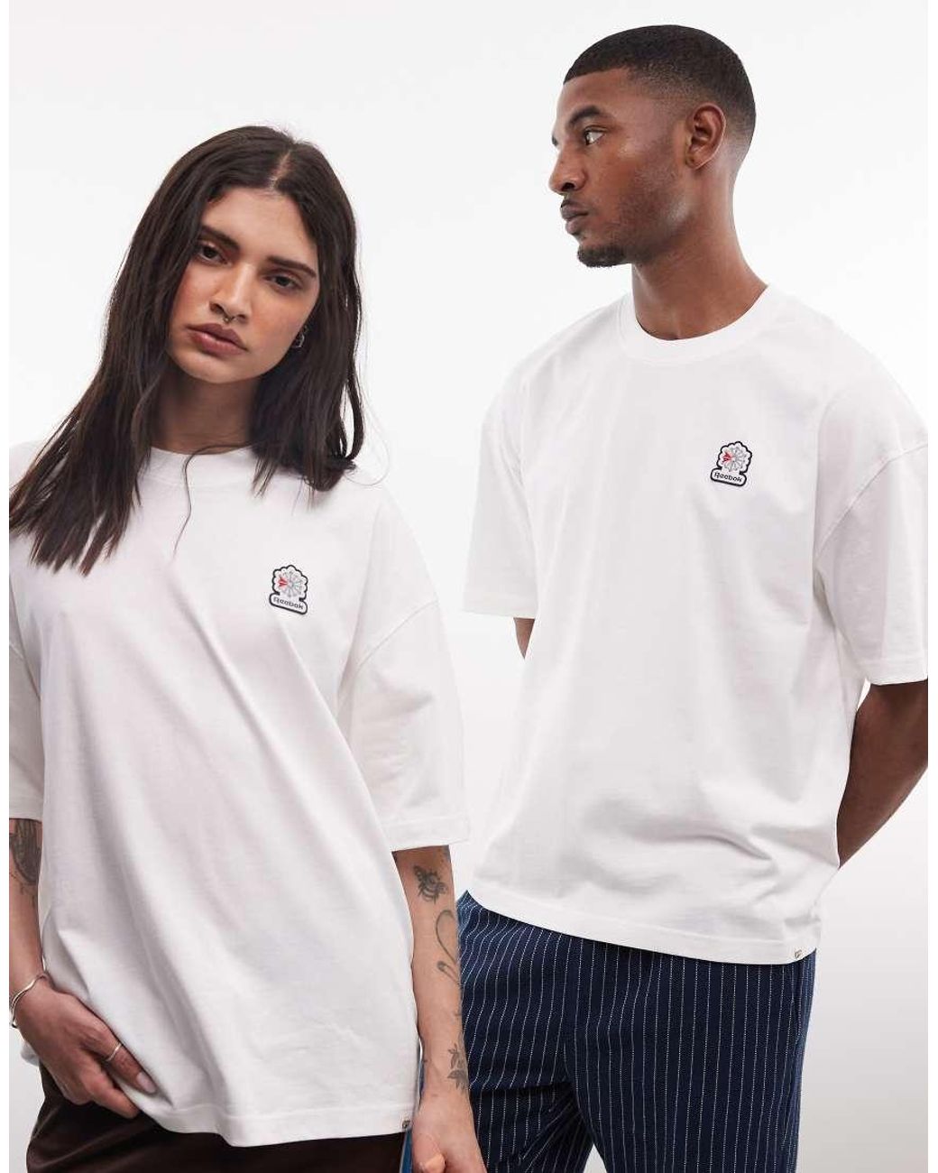 Reebok White Patch Logo T-shirt for men