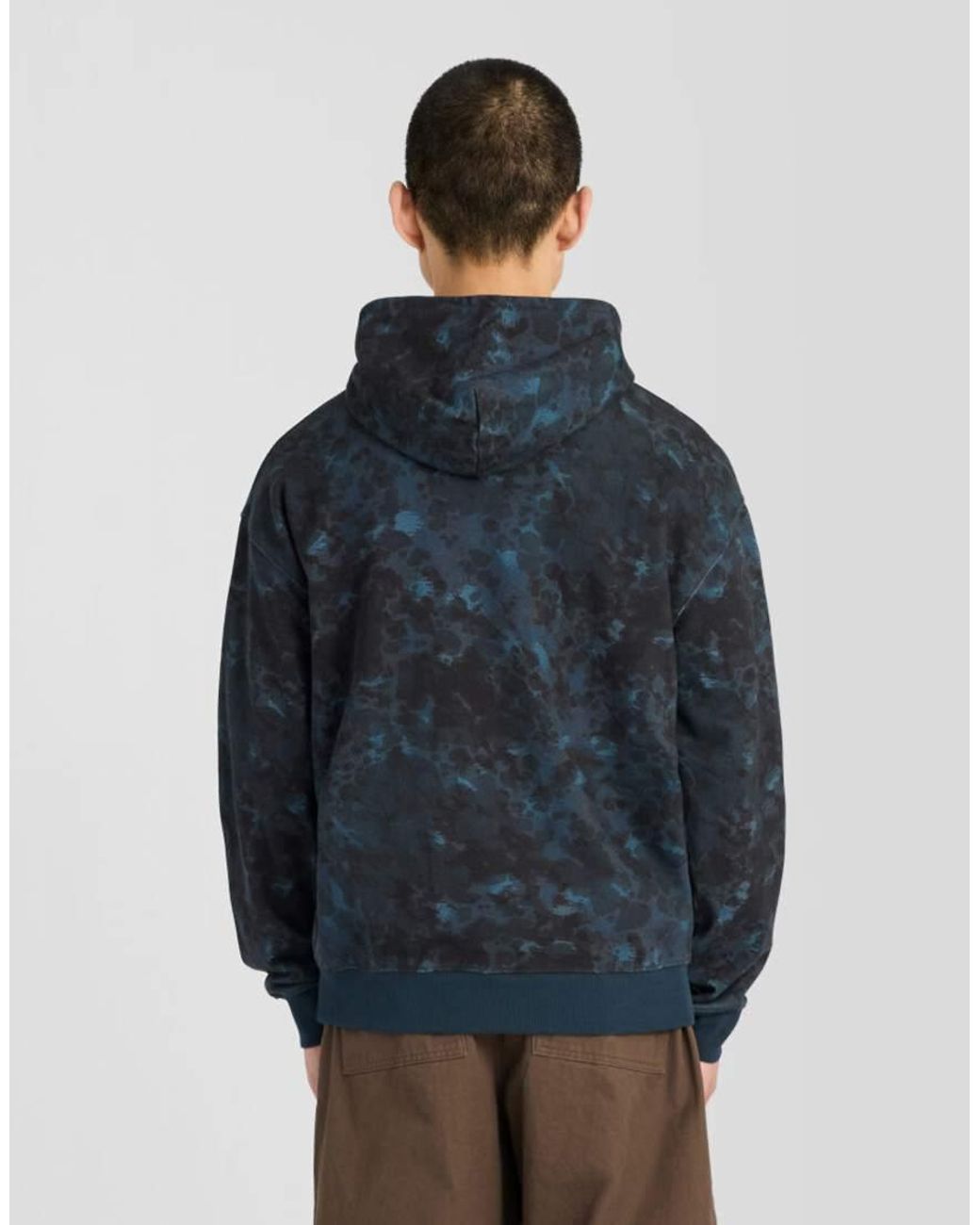 Lyle & Scott Blue Mid Layers Digital Animal Print Pullover Hoodie for men