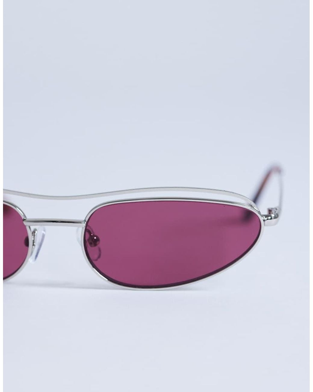 TOPSHOP White Mexico Metal Frame Sunglasses